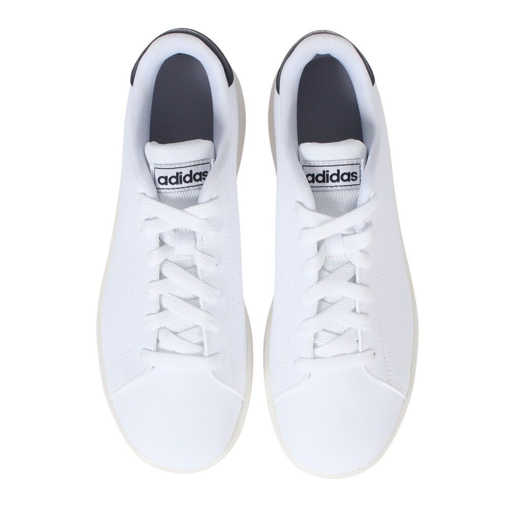 アディダス（adidas）（レディース）アドバンコート 白 ホワイト ネイビー FW2588 スニーカー スポーツシューズ レディース 通学 カジュアル アウトドア