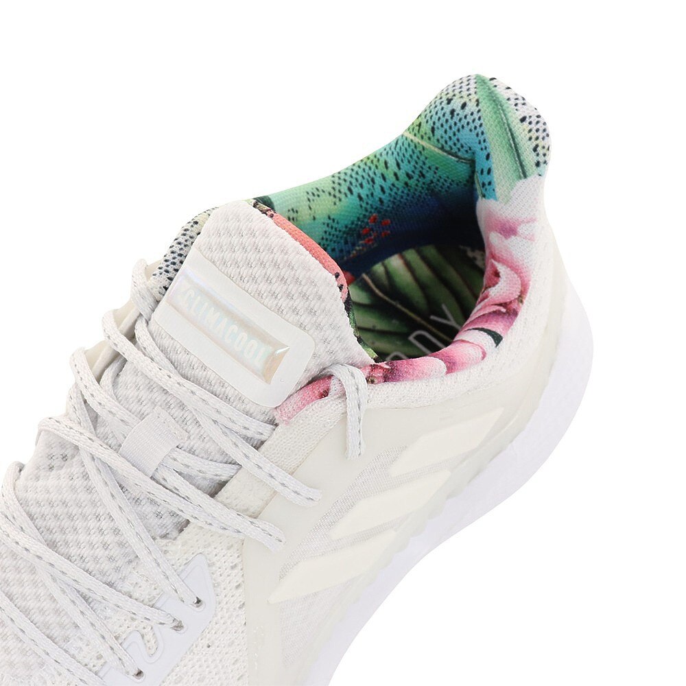 アディダス（adidas）（レディース）クライマクール ベント 白 ホワイト FZ2406 スポーツシューズ 通学 学生 ランニングシューズ 通気性 シンプル カジュアル
