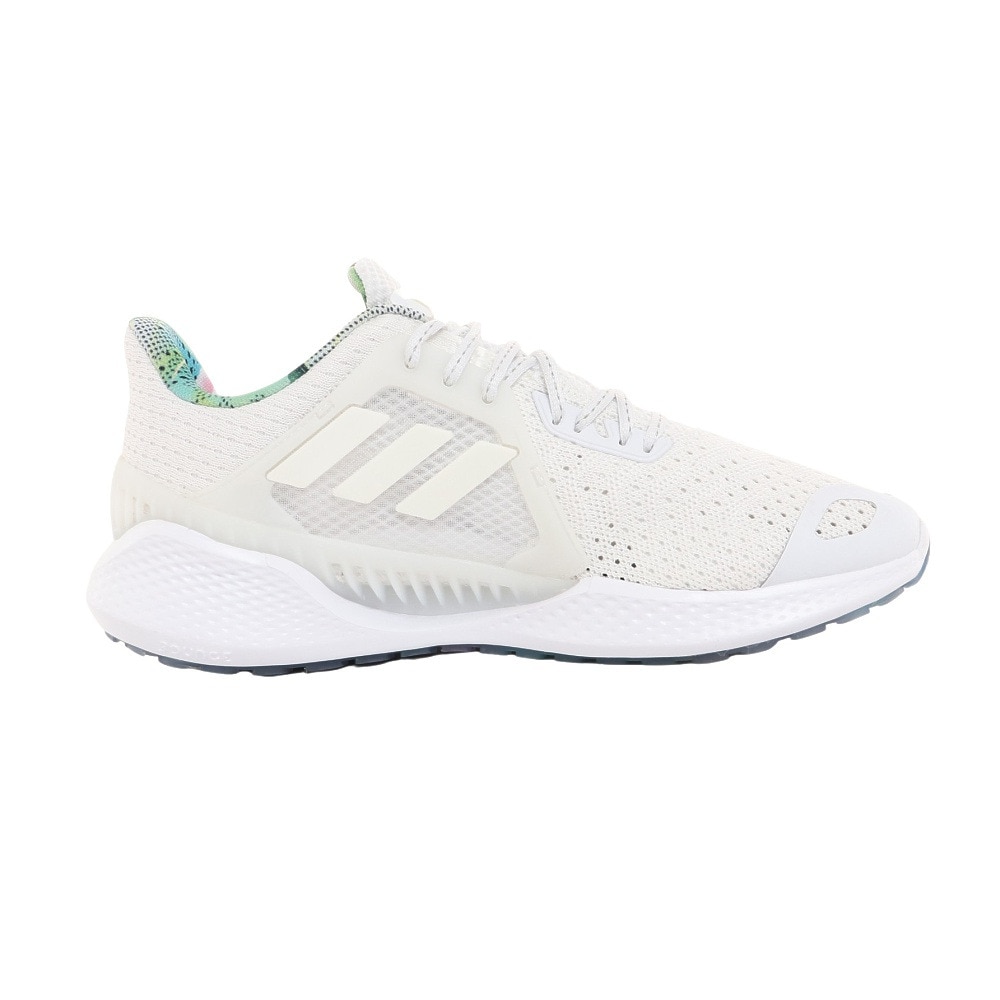 アディダス（adidas）（レディース）クライマクール ベント 白 ホワイト FZ2406 スポーツシューズ 通学 学生 ランニングシューズ 通気性 シンプル カジュアル