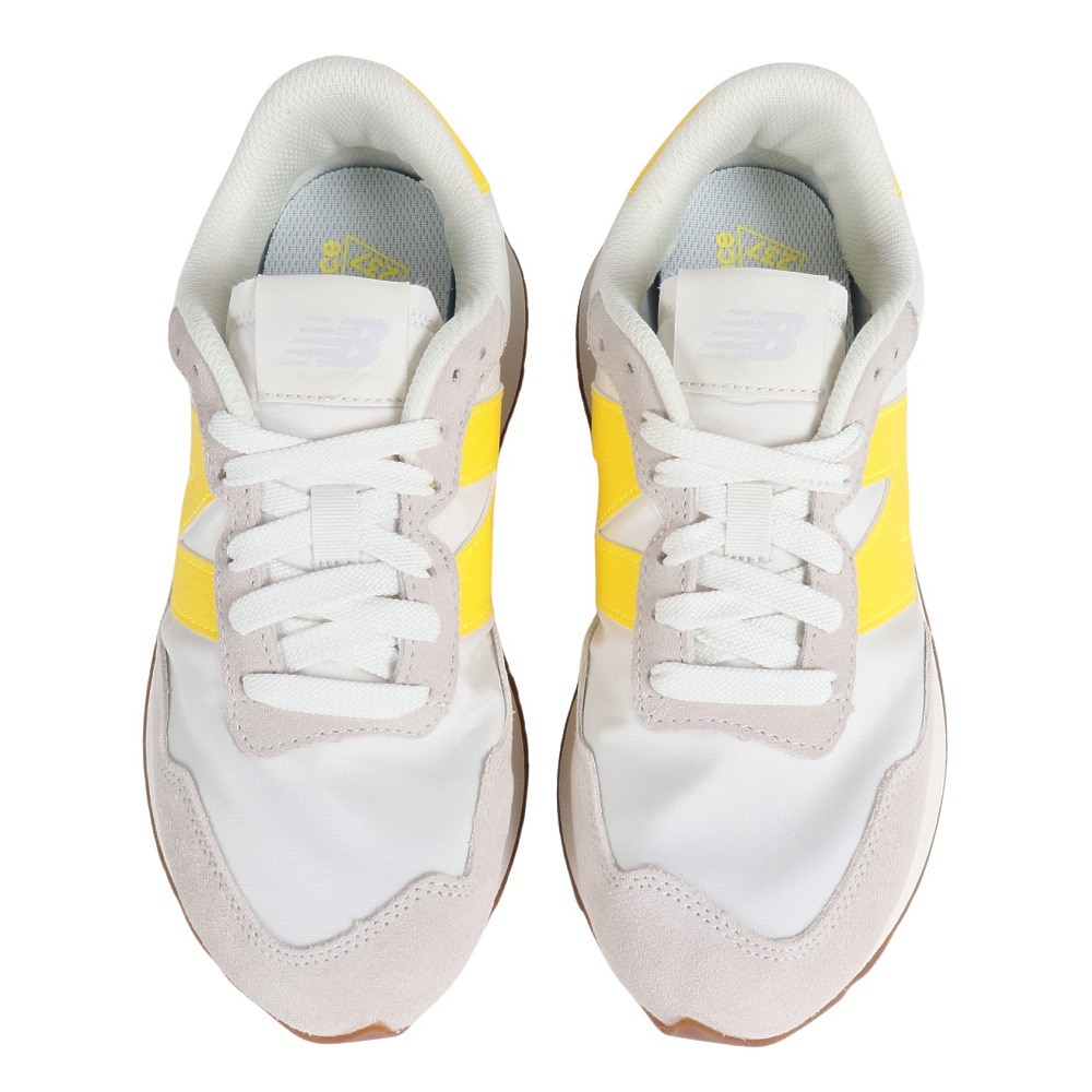 ニューバランス｜ニューバランス（new balance）（レディース）スニーカー オフホワイト WS237 ホワイト イエロー WS237QEB  ビックロゴ カジュアル レトロ 厚底 スエード スポーツ用品はスーパースポーツゼビオ