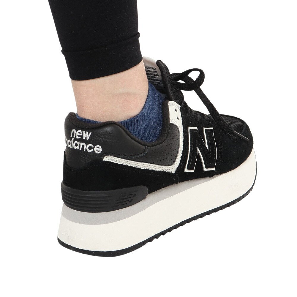 ニューバランス（new balance）（レディース）スニーカー レディース 574+ ブラック WL574ZABB