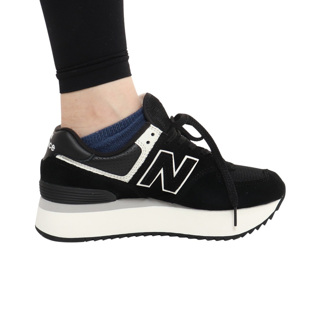ニューバランス（new balance）（レディース）スニーカー レディース 574+ ブラック WL574ZABB