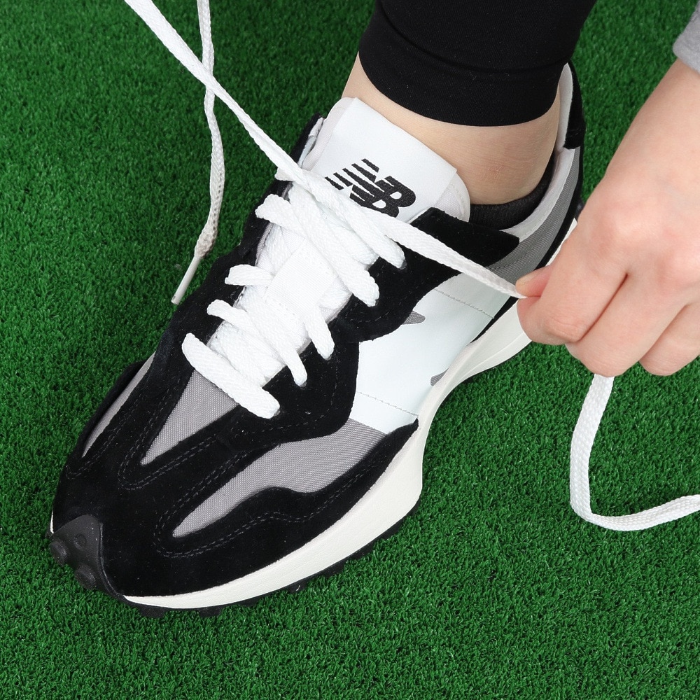 ニューバランス（new balance）（レディース）スニーカー 327 EC ブラック U327WECD スポーツ カジュアル シューズ スエード 普段履き タウン 