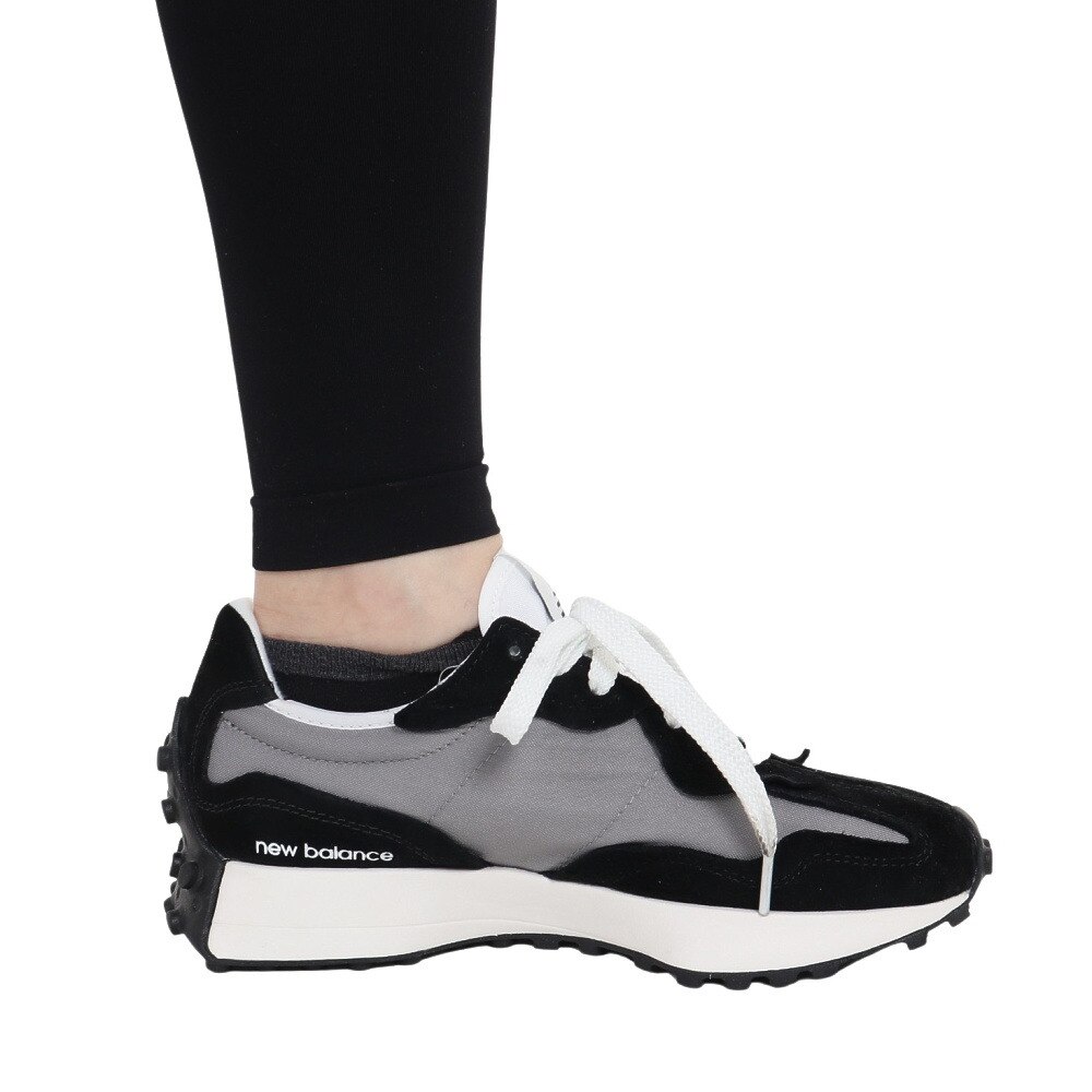 ニューバランス（new balance）（レディース）スニーカー 327 EC ブラック U327WECD スポーツ カジュアル シューズ スエード 普段履き タウン 