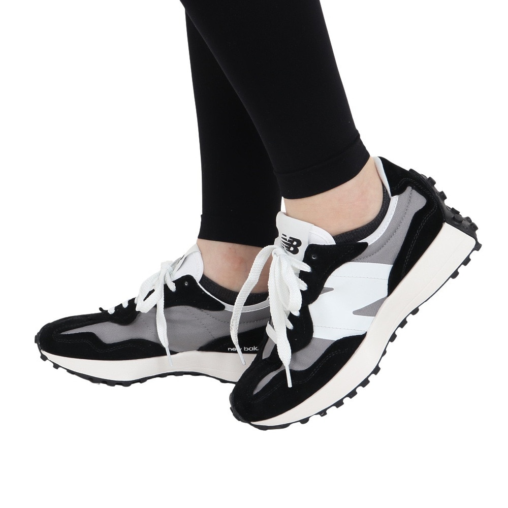 ニューバランス（new balance）（レディース）スニーカー 327 EC ブラック U327WECD スポーツ カジュアル シューズ スエード  普段履き タウン スポーツ用品はスーパースポーツゼビオ