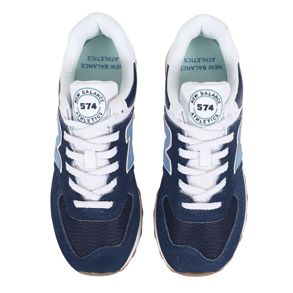 ニューバランス（new balance）（レディース）スニーカー 574 ネイビー ブルー U574BU2D スポーツ カジュアル シューズ デイリーユース 日常履き タウン