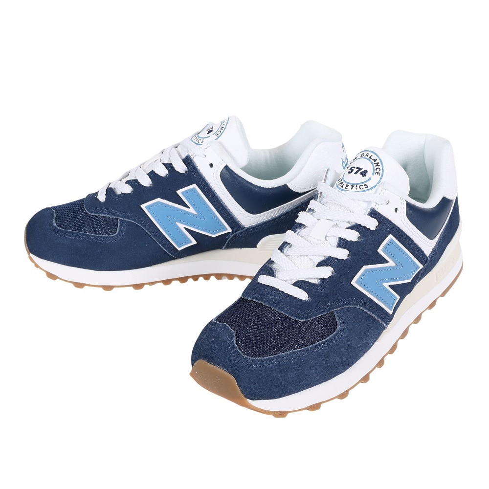 ニューバランス（new balance）（レディース）スニーカー 574 ネイビー ブルー U574BU2D スポーツ カジュアル シューズ デイリーユース 日常履き タウン