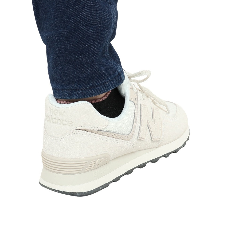 ニューバランス（new balance）（レディース）スニーカー 574 OF2 オフホワイト U574OF2D スポーツ タウン シューズ スエード 普段履き カジュアル 登校 通勤