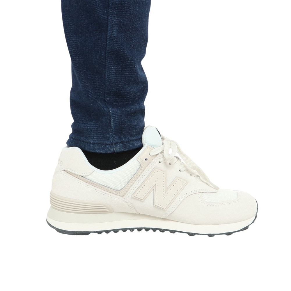 ニューバランス（new balance）（レディース）スニーカー 574 OF2 オフホワイト U574OF2D スポーツ タウン シューズ スエード 普段履き カジュアル 登校 通勤