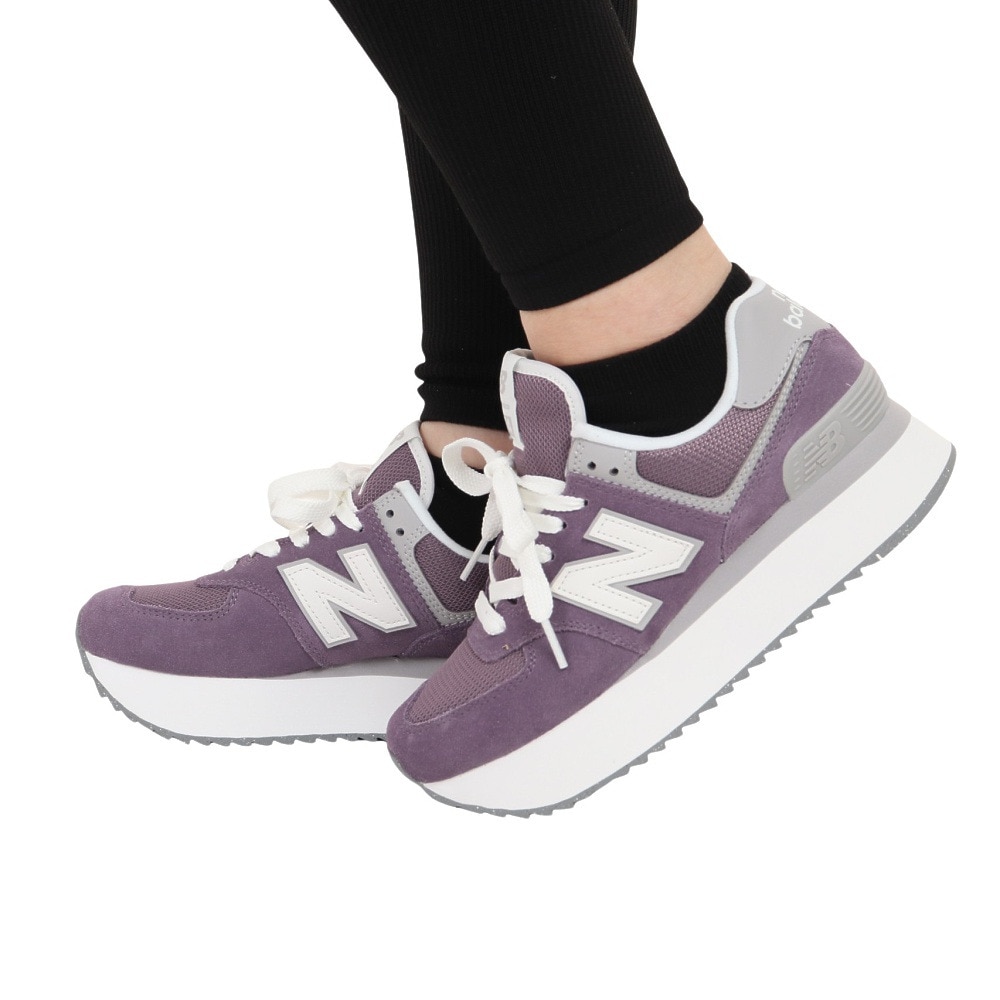 25 cm New Balance レディース 厚底 WL574Z ホワイト