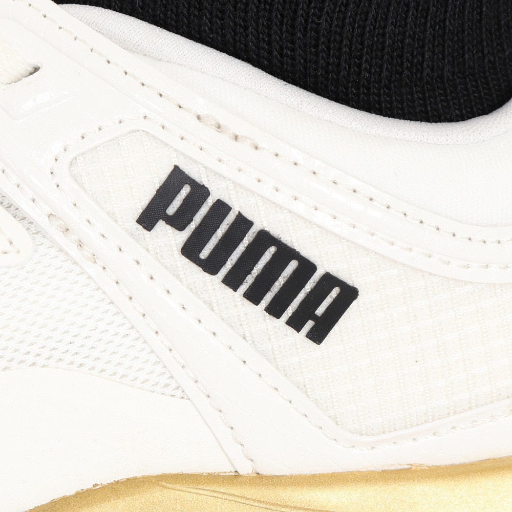 プーマ（PUMA）（レディース）スニーカー ソフトライド レミ モルテン メタル ホワイト ゴールド 37884802 スポーツ ランニングシューズ クッション性