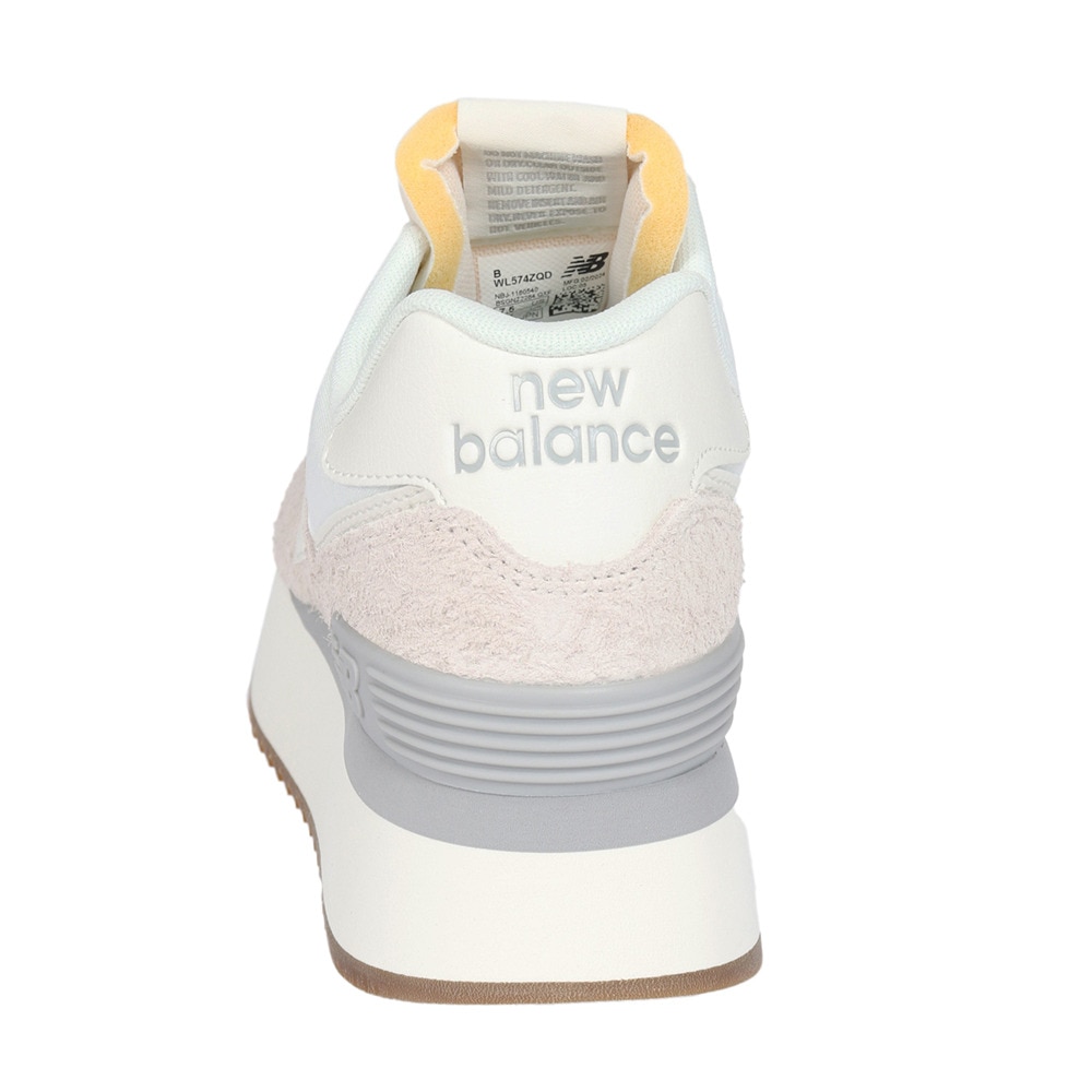 ニューバランス（new balance）（レディース）スニーカー 574+ WL574ZQDB WL574 ZQD B 厚底 グレー ベージュ