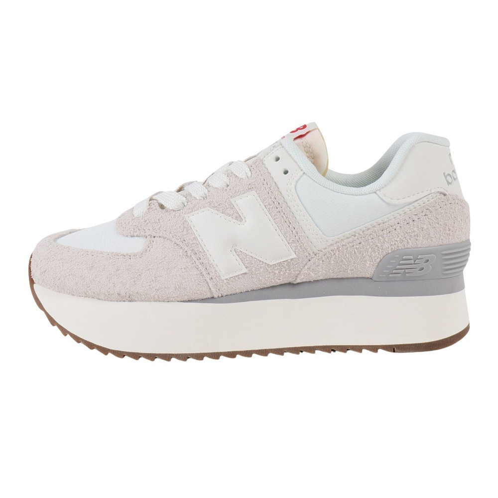 ニューバランス（new balance）（レディース）スニーカー 574+ WL574ZQDB WL574 ZQD B 厚底 グレー ベージュ