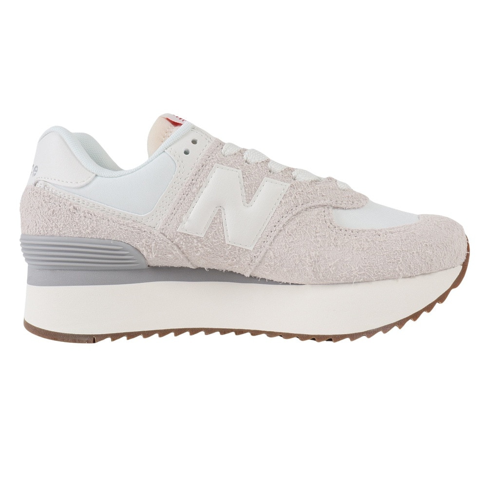 ニューバランス（new balance）（レディース）スニーカー 574+ WL574ZQDB WL574 ZQD B 厚底 グレー ベージュ