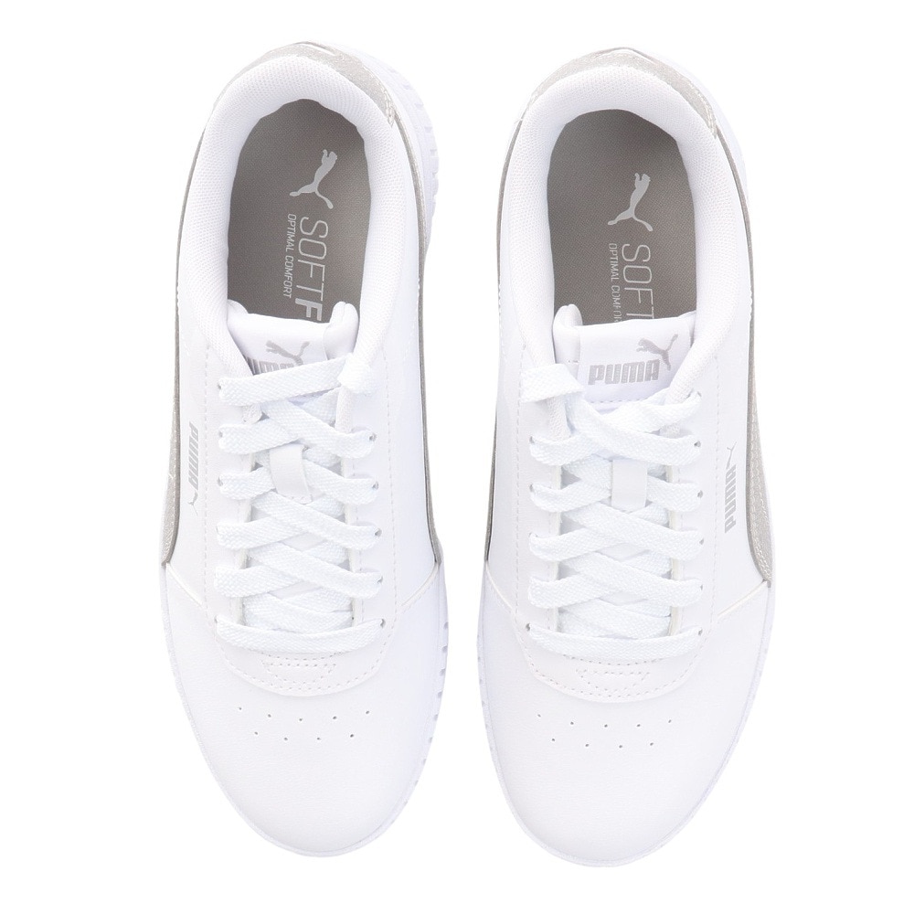 プーマ(PUMA)(レディース)キャリーナ 2.0 ディストレスト ホワイト シルバー 白 38762202 スニーカー スポーツシューズ カジュアル 厚底 ローカット 運動 スポーツ用品はスーパースポーツゼビオ