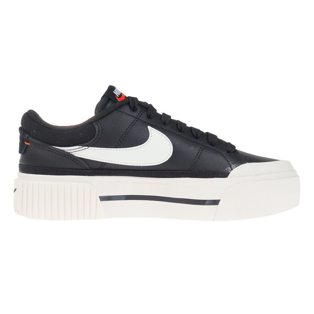 ナイキ（NIKE）（レディース）スニーカー ウィメンズ コート レガシー リフト ブラック DM7590-001 タウン カジュアル シューズ 厚底 普段履き 街履き 運動靴