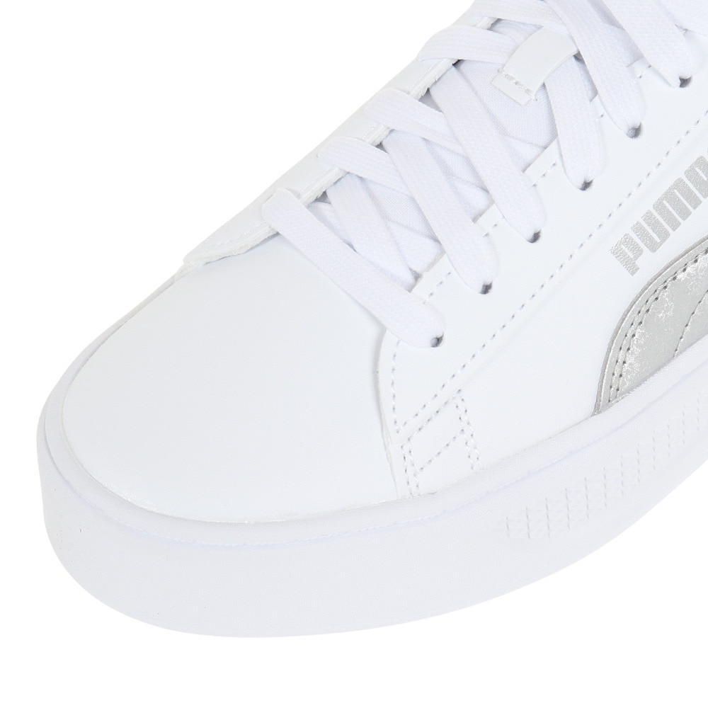 プーマ（PUMA）（レディース）スニーカー スマッシュプラットフォームV3 SM ホワイト 38940202 スポーツ トレーニング シューズ タウン 厚底 日常履き