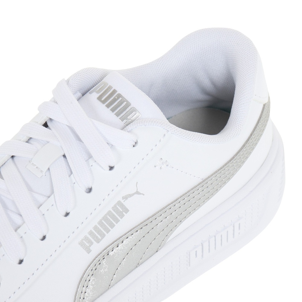 プーマ（PUMA）（レディース）スニーカー スマッシュプラットフォームV3 SM ホワイト 38940202 スポーツ トレーニング シューズ タウン 厚底 日常履き