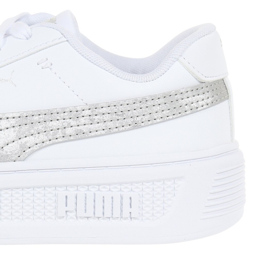 プーマ（PUMA）（レディース）スニーカー スマッシュプラットフォームV3 SM ホワイト 38940202 スポーツ トレーニング シューズ タウン 厚底 日常履き