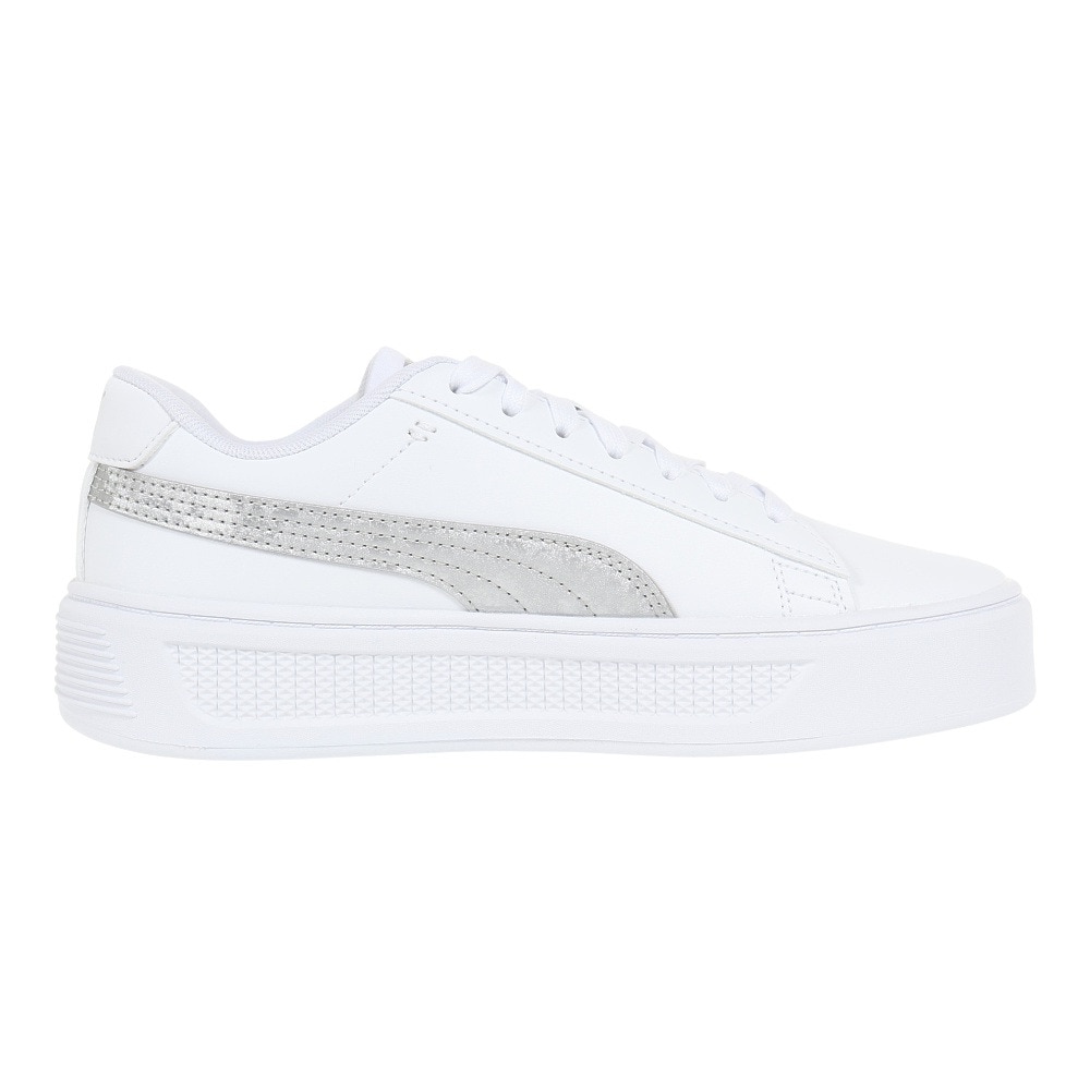 プーマ（PUMA）（レディース）スニーカー スマッシュプラットフォームV3 SM ホワイト 38940202 スポーツ トレーニング シューズ タウン 厚底 日常履き