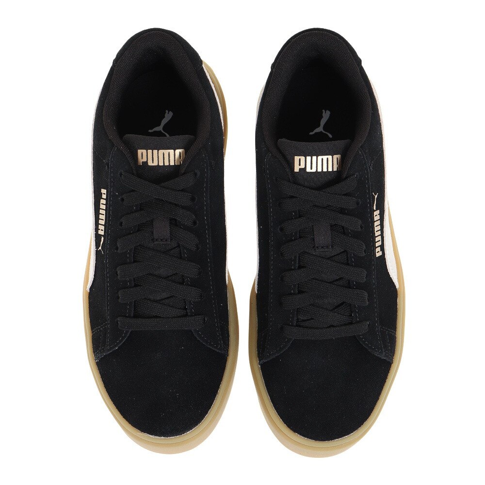 プーマ（PUMA）（レディース）スニーカー スマッシュプラットフォーム V3 SD ブラック 39194202 スポーツ トレーニング シューズ タウン 厚底 日常履き 