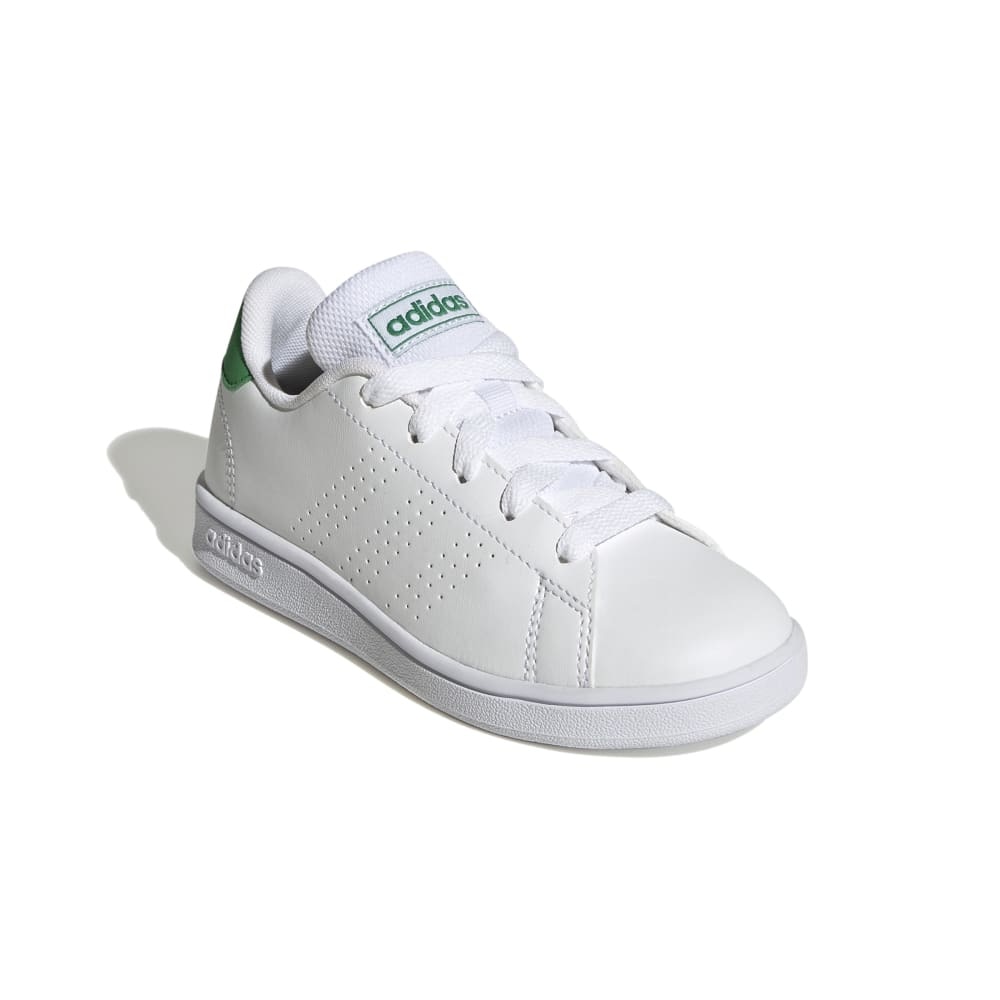 アディダス（adidas）（レディース）スニーカー アドバンコート ライフスタイル レース ホワイト グリーン GY6995 スポーツシューズ  ジュニア 紐靴 通学 学校 スポーツ用品はスーパースポーツゼビオ