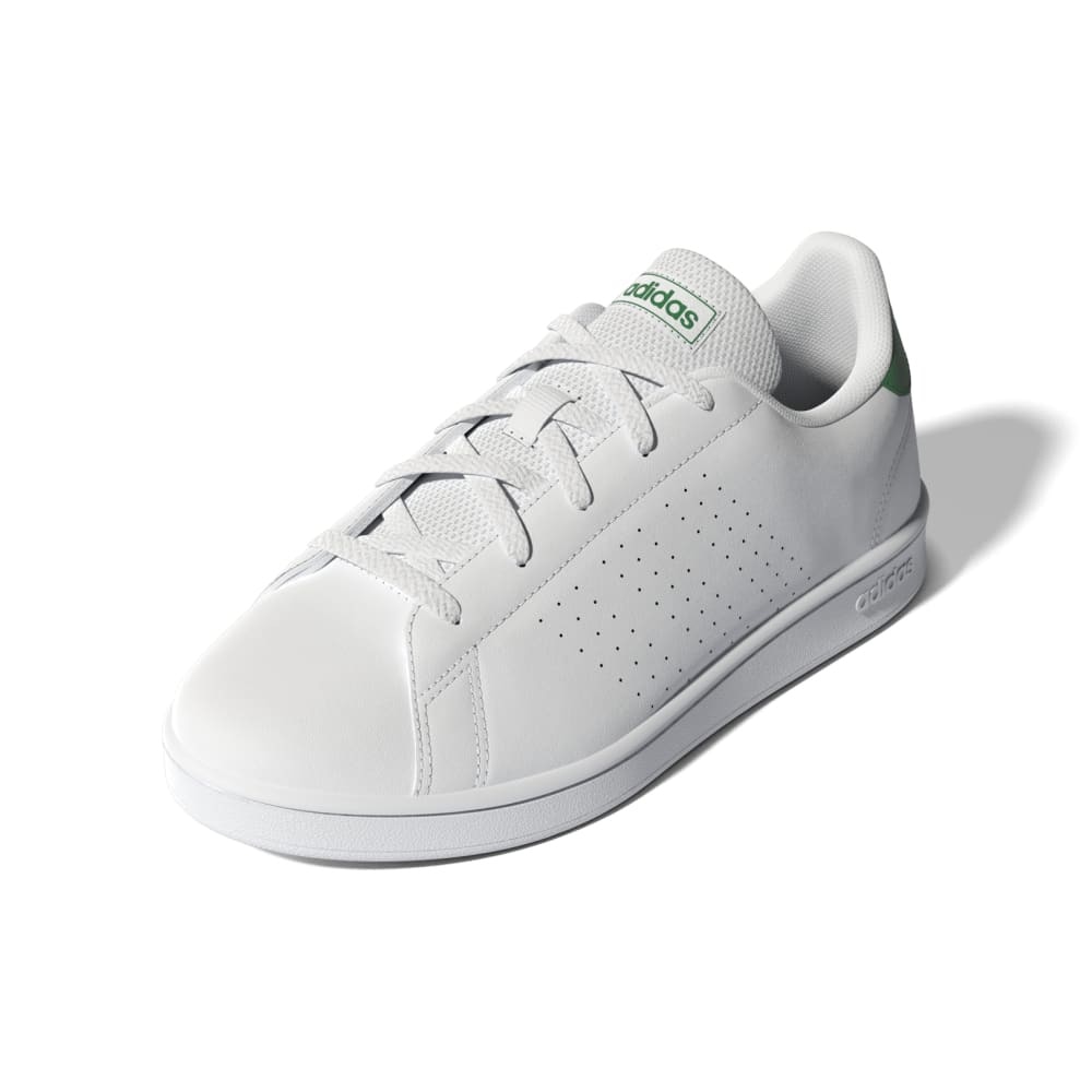 アディダス（adidas）（レディース）スニーカー アドバンコート ライフスタイル レース ホワイト グリーン GY6995 スポーツシューズ  ジュニア 紐靴 通学 学校 スポーツ用品はスーパースポーツゼビオ