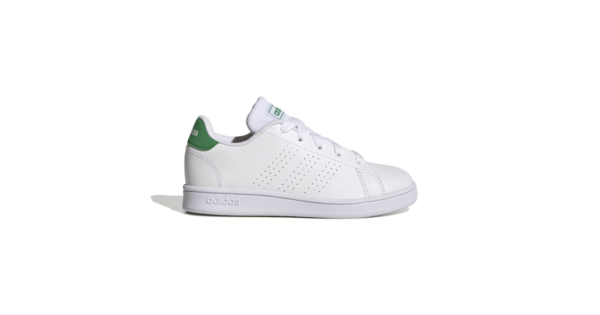 アディダス（adidas）（レディース）スニーカー アドバンコート ライフスタイル レース ホワイト グリーン GY6995 スポーツシューズ  ジュニア 紐靴 通学 学校 スポーツ用品はスーパースポーツゼビオ