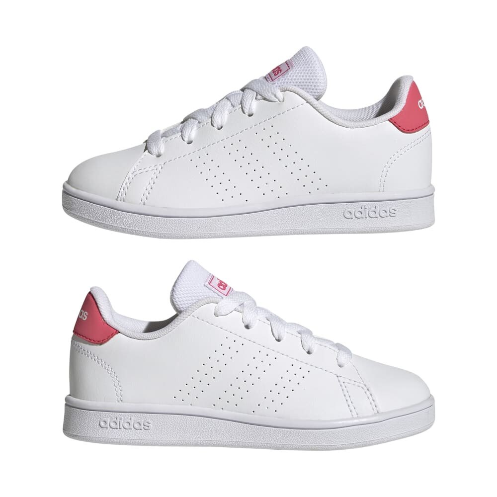 アディダス（adidas）（レディース）スニーカー キッズ アドバンコート ライフスタイル レース GY6996 スポーツシューズ ジュニア 紐靴 通学 学校