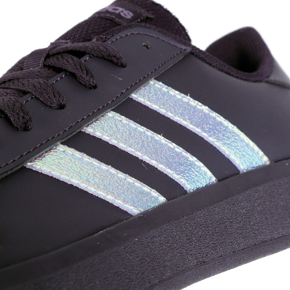 アディダス（adidas）（レディース）スニーカー グランドコートベース2.0W ブラック ID3043 カジュアル スポーツシューズ スタイリッシュ 部活 通学 運動