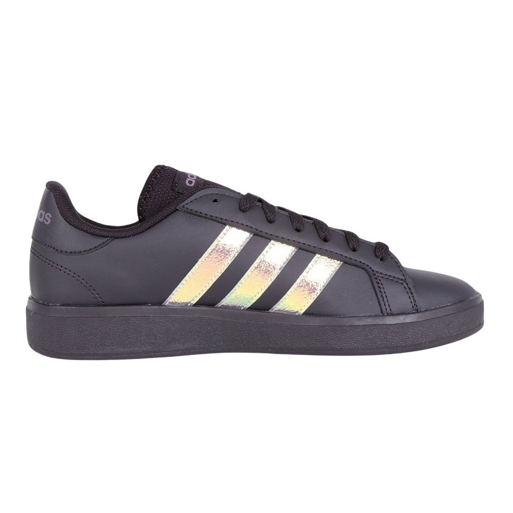 アディダス（adidas）（レディース）スニーカー グランドコートベース2.0W ブラック ID3043 カジュアル スポーツシューズ スタイリッシュ 部活 通学 運動