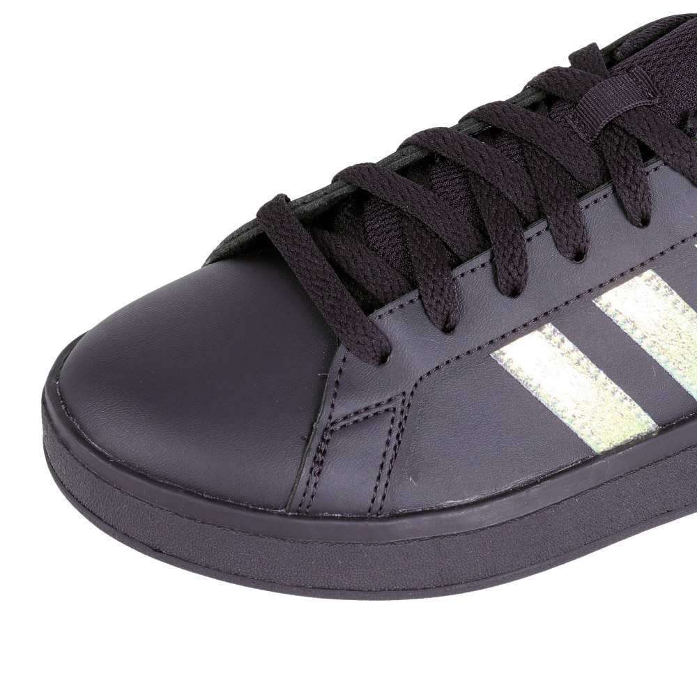 アディダス（adidas）（レディース）スニーカー グランドコートベース2.0W ブラック ID3043 カジュアル スポーツシューズ スタイリッシュ 部活 通学 運動