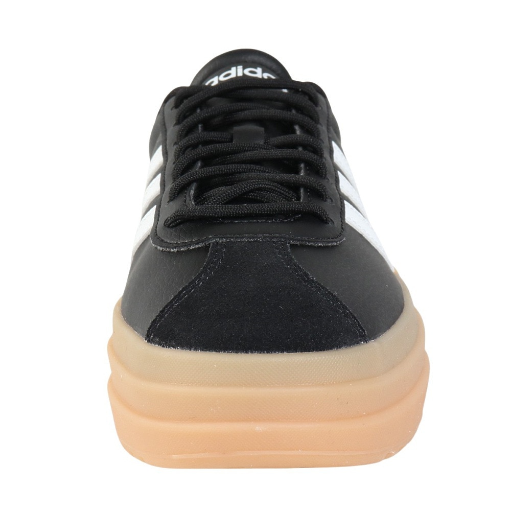 アディダス（adidas）（レディース）スニーカー VLコートボールド ブラック ホワイト IH3081 スポーツシューズ 厚底 普段履き 登校 通学 スタイリッシュ