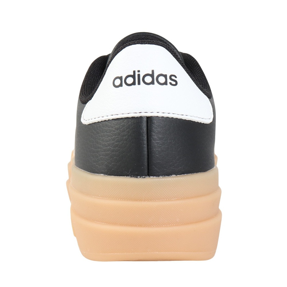 アディダス（adidas）（レディース）スニーカー VLコートボールド ブラック ホワイト IH3081 スポーツシューズ 厚底 普段履き 登校 通学 スタイリッシュ