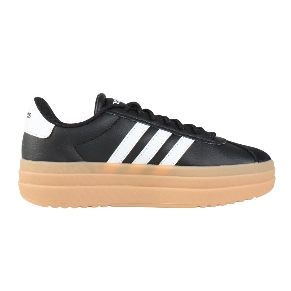 アディダス（adidas）（レディース）スニーカー VLコートボールド ブラック ホワイト IH3081 スポーツシューズ 厚底 普段履き 登校 通学 スタイリッシュ
