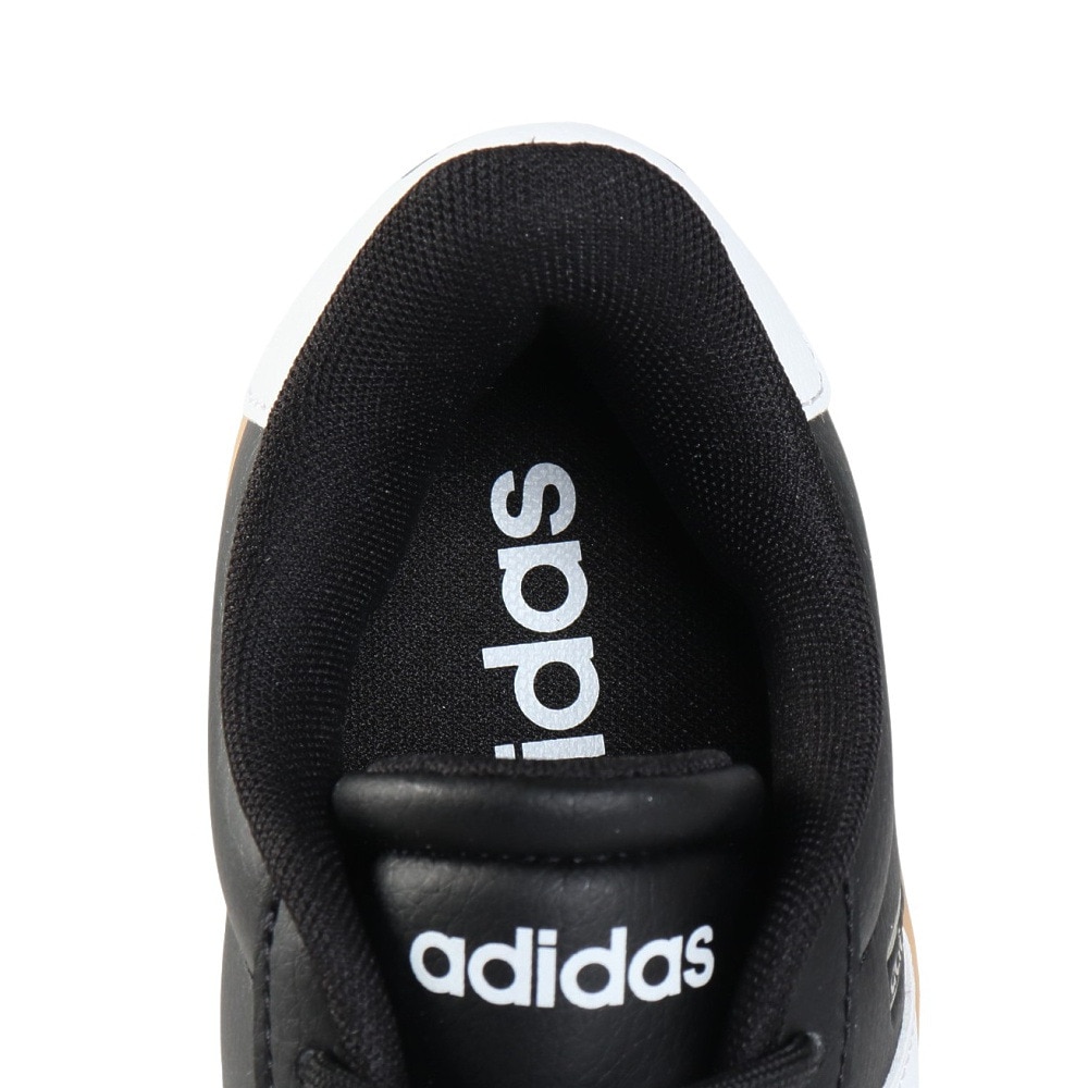 アディダス（adidas）（レディース）スニーカー VLコートボールド ブラック ホワイト IH3081 スポーツシューズ 厚底 普段履き 登校 通学 スタイリッシュ