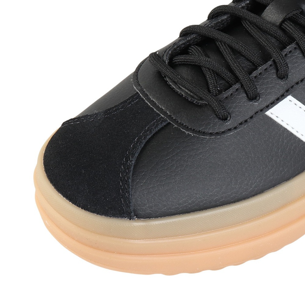 アディダス（adidas）（レディース）スニーカー VLコートボールド ブラック ホワイト IH3081 スポーツシューズ 厚底 普段履き 登校 通学 スタイリッシュ