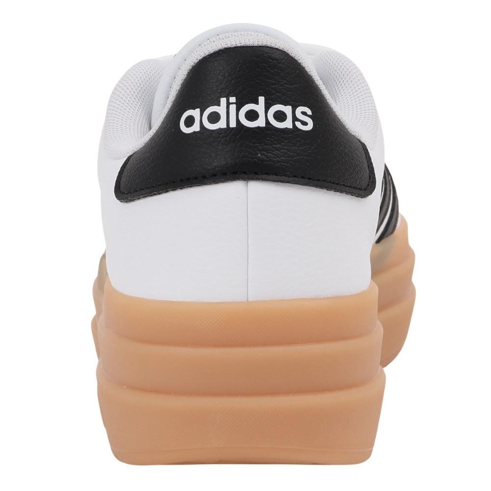 アディダス（adidas）（レディース）スニーカー VLコートボールド ホワイト ブラック IH3083 スポーツシューズ 厚底 普段履き 登校 通学 スタイリッシュ