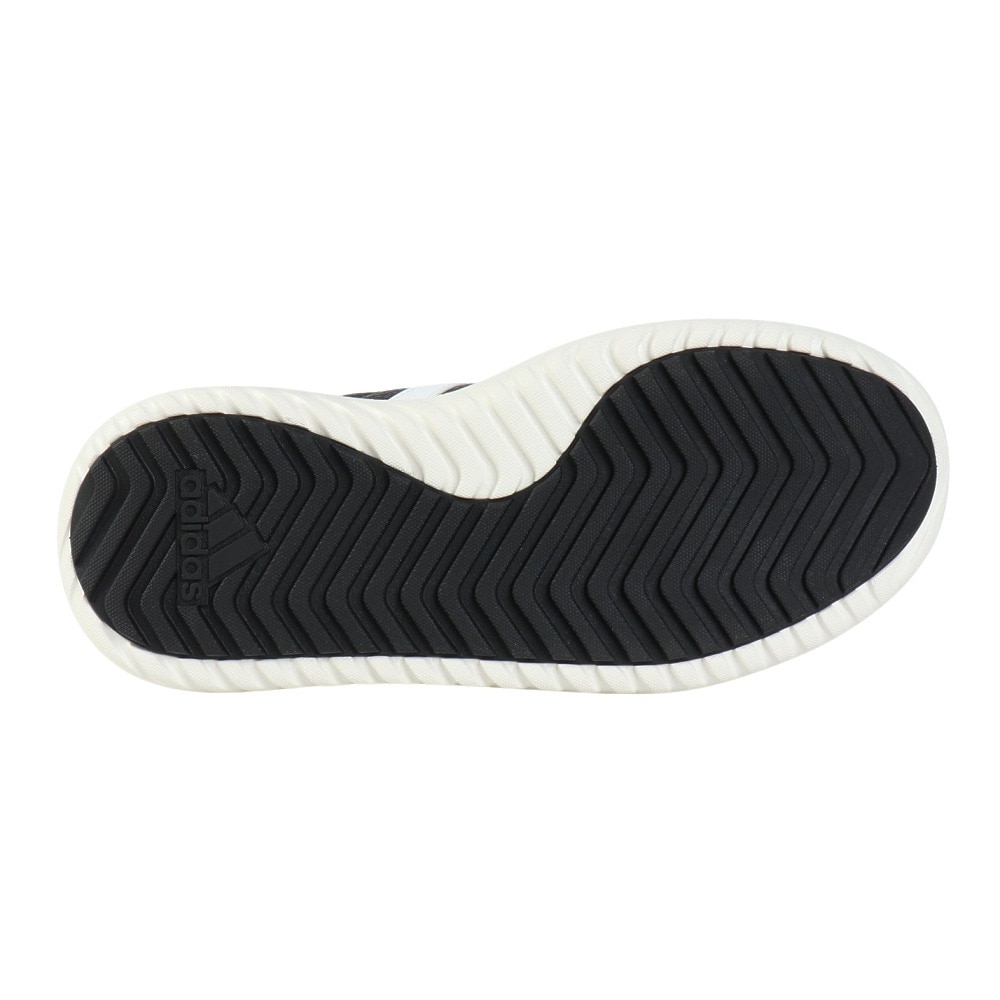 アディダス（adidas）（レディース）スニーカー グランドコートプラットフォーム ブラック ホワイト IH7754 スポーツシューズ 厚底 タウン 登校 通学 おしゃれ