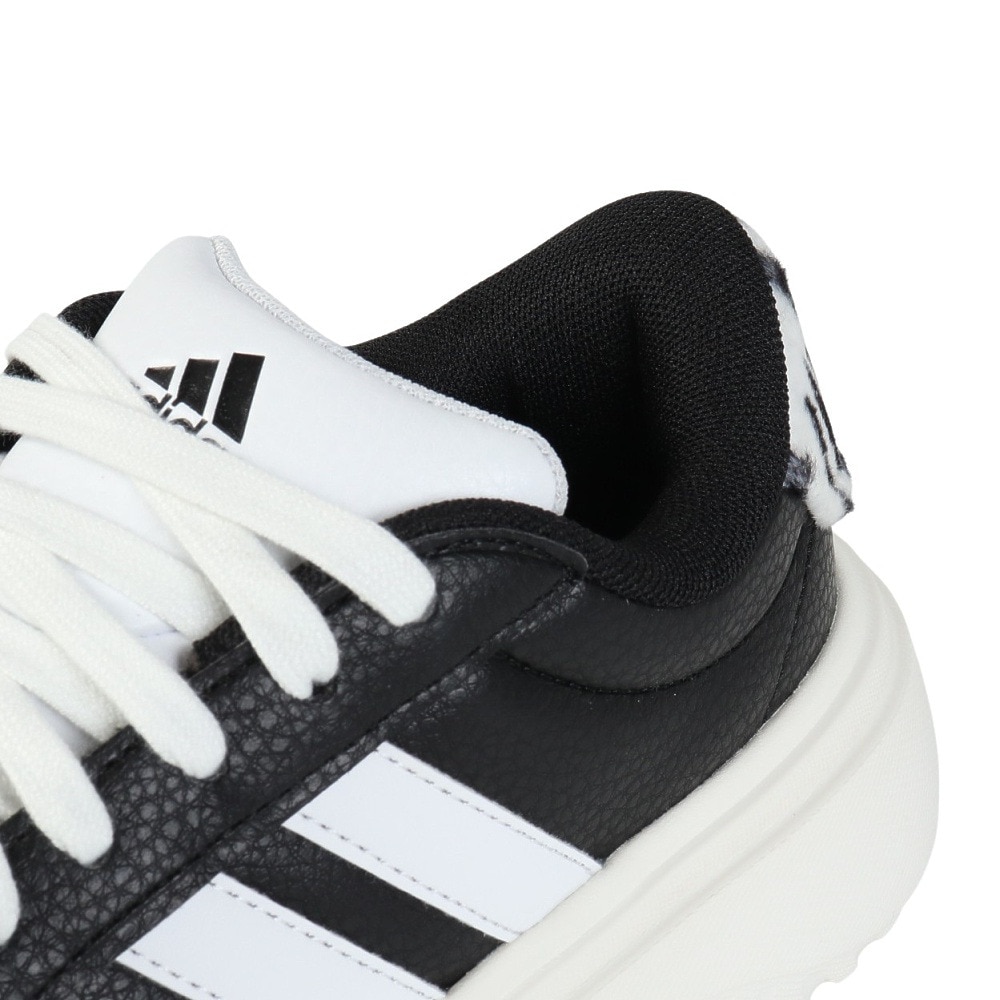 アディダス（adidas）（レディース）スニーカー グランドコートプラットフォーム ブラック ホワイト IH7754 スポーツシューズ 厚底 タウン 登校 通学 おしゃれ
