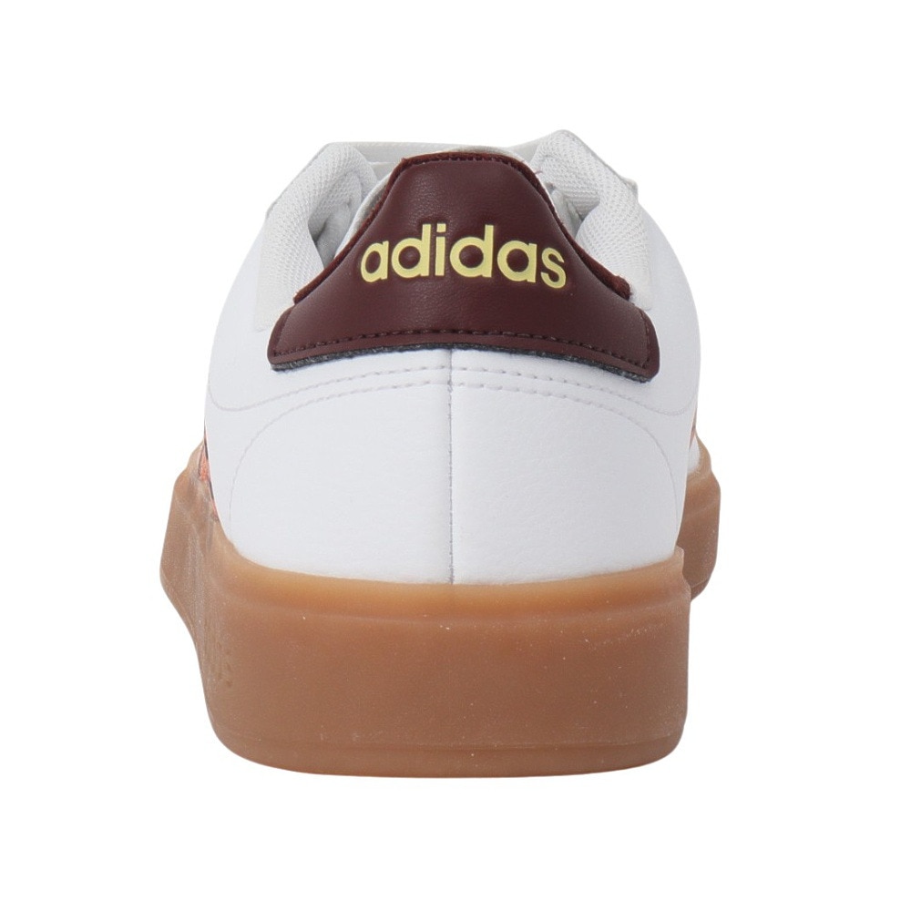 アディダス（adidas）（レディース）スニーカー グランドコート2.0 ホワイト ブラウン IH7763 スポーツシューズ タウン 普段履き クッション性 リサイクル
