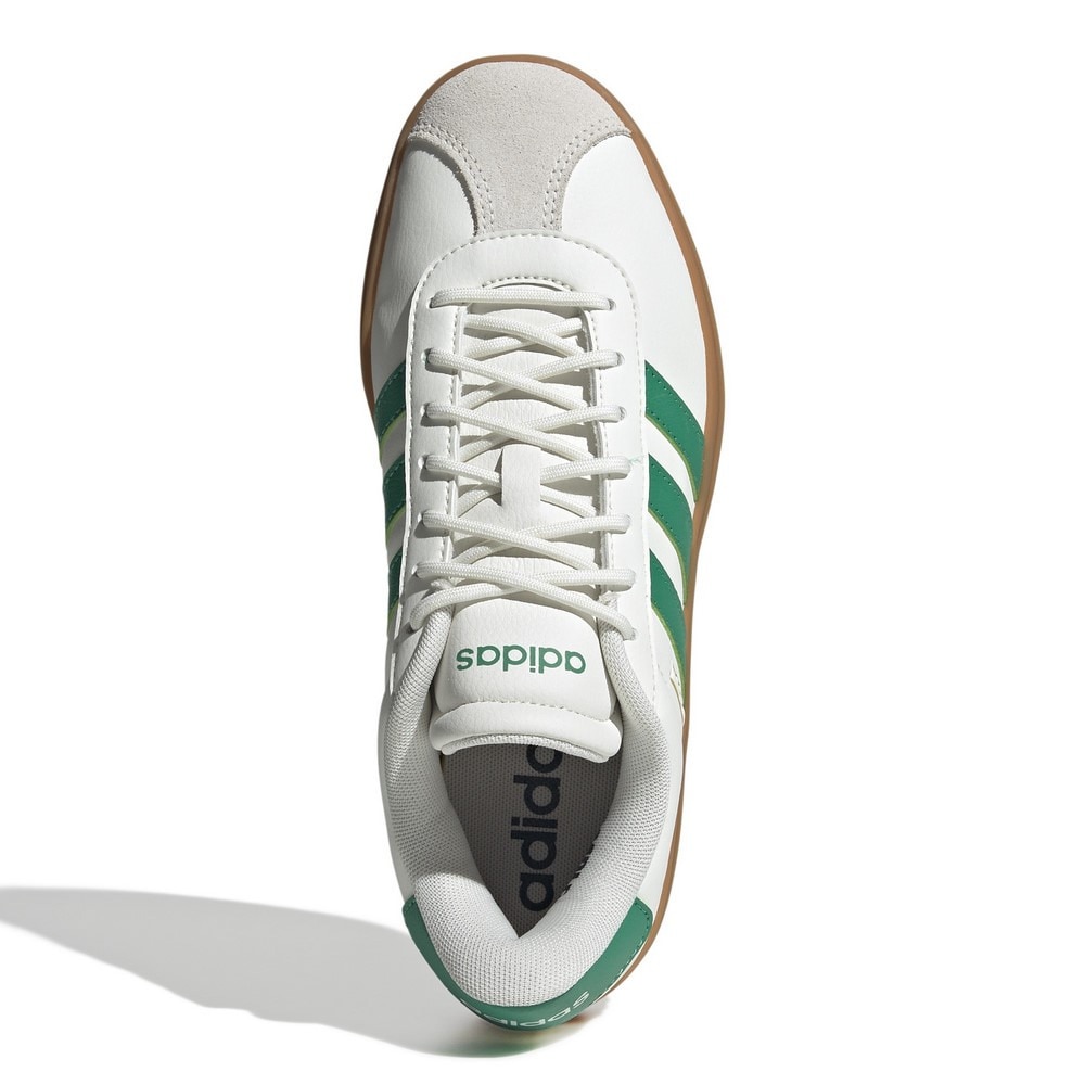 アディダス（adidas）（レディース）スニーカー スポーツシューズ VL コートボールド ホワイト グリーン JQ7832 スポーツ カジュアルシューズ 厚底