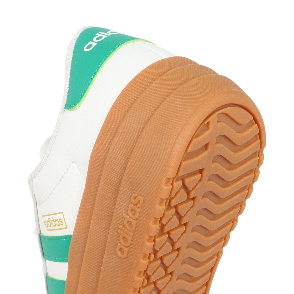 アディダス（adidas）（レディース）スニーカー スポーツシューズ VL コートボールド ホワイト グリーン JQ7832 スポーツ カジュアルシューズ 厚底