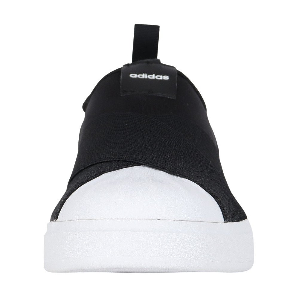 アディダス（adidas）（レディース）スニーカー スポーツシューズ ストリート トーク スリッポン ブラック ホワイト OTQ54-KK0372 スポーツ カジュアル シューズ