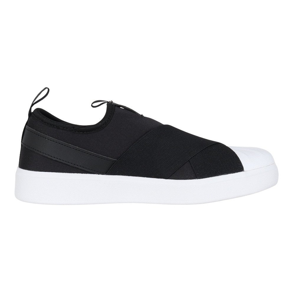 アディダス（adidas）（レディース）スニーカー スポーツシューズ ストリート トーク スリッポン ブラック ホワイト OTQ54-KK0372 スポーツ カジュアル シューズ