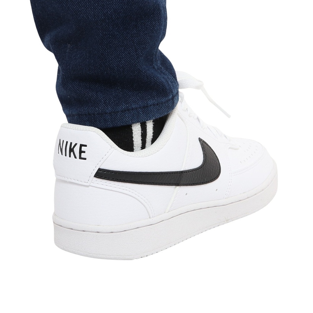 ナイキ（NIKE）（レディース）スニーカー コート ビジョン ロー NN ホワイト DH3158-101 カジュアル スポーツシューズ タウン 通学 日常履き シンプル