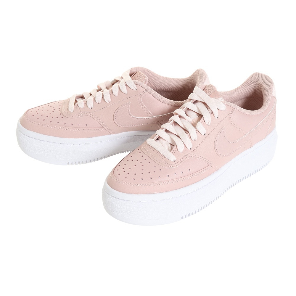 ナイキ（NIKE）（レディース）スニーカー コート ビジョン アルタ LTR ピンク DM0113-600 スポーツシューズ 厚底 快適 カジュアル  おしゃれ 通勤 通学 運動靴