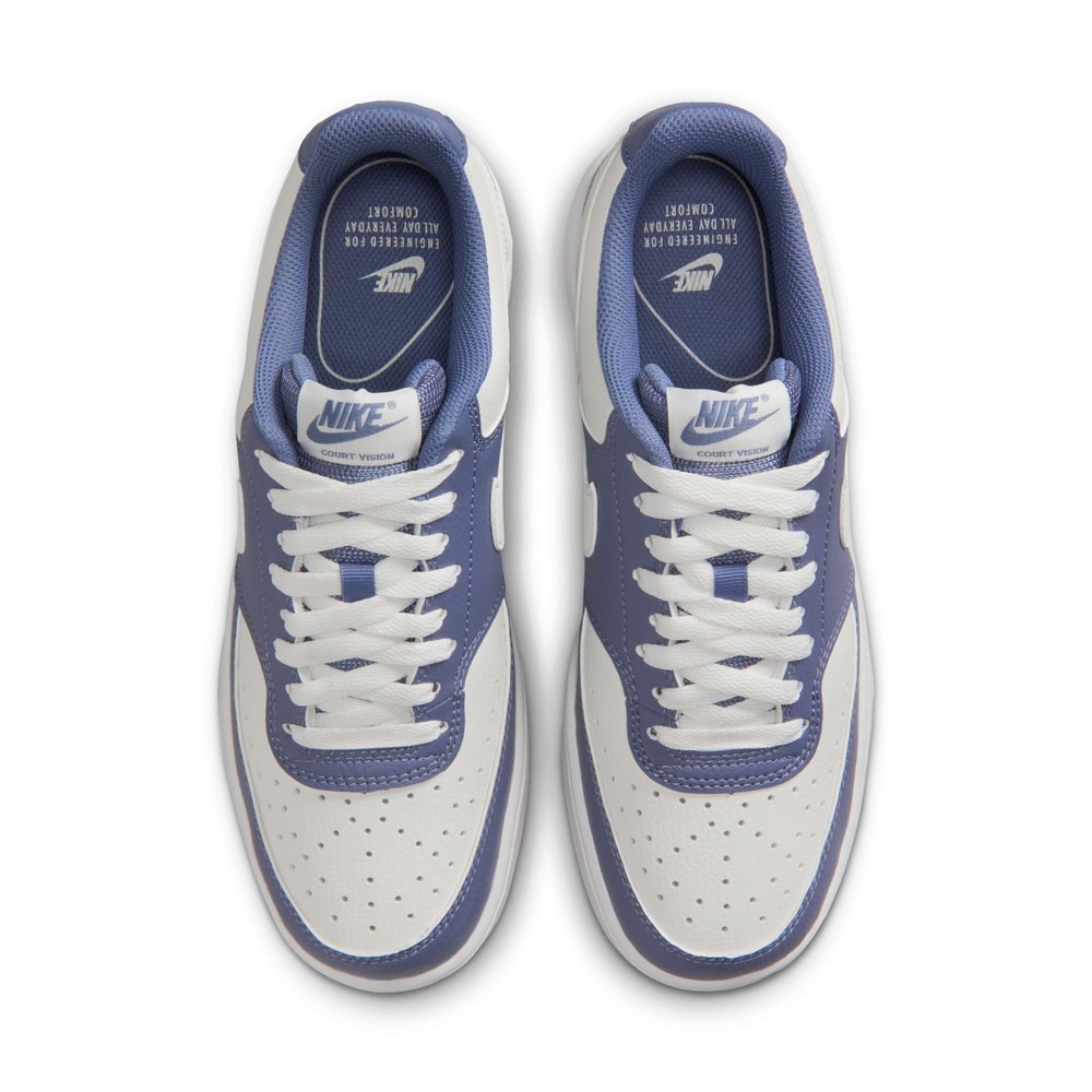 ナイキ（NIKE）（レディース）スニーカー スポーツシューズ コート ビジョン LO NN ホワイト ブルー DH3158-400 カジュアル シューズ