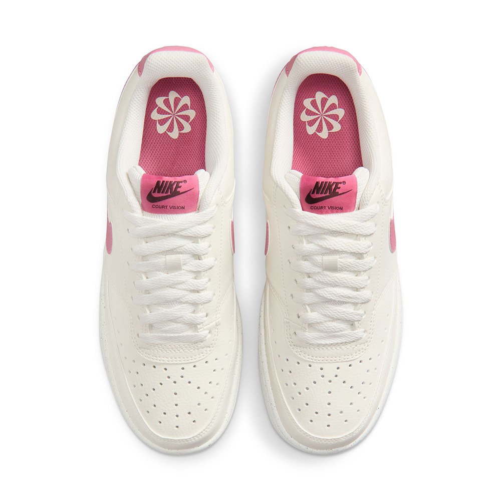 ナイキ（NIKE）（レディース）スニーカー スポーツシューズ コート ビジョン LOW ネクスト ネイチャー ホワイト ピンク DH3158-117 カジュアル シューズ