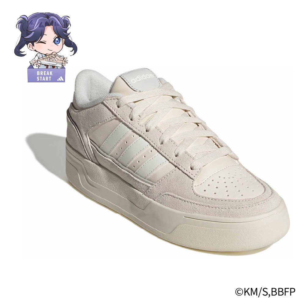 アディダス（adidas）（レディース）スニーカー カジュアルシューズ ブレイクスタート ボールド W アオのハコ 守屋菖蒲 着用 オフホワイト ONW17-KI3764